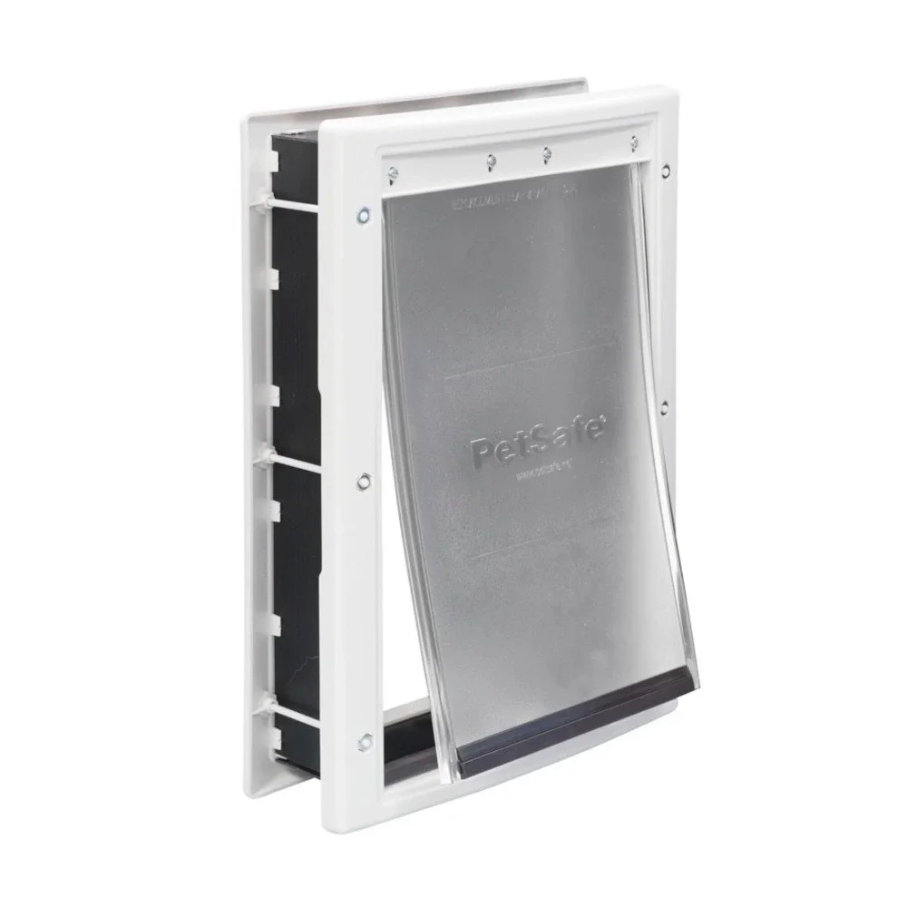 PetSafe Plastic Pet Door Medium Open Box White Frame 1-40 lb Pets